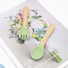 将图片加载到图库查看器,14pcs Non-Slip Silicone Baby Cutlery Set.
