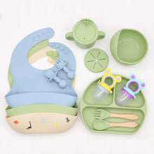 将图片加载到图库查看器,14pcs Non-Slip Silicone Baby Cutlery Set.