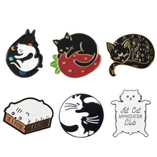 将图片加载到图库查看器,Meow Cat Kindergarten Enamel Pins Box Kitten Hugging Cats Badge Custom Brooch Bag Clothes Lapel Pin Cartoon Animal Jewelry Gift