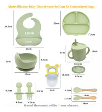 将图片加载到图库查看器，14pcs Non-Slip Silicone Baby Cutlery Set.
