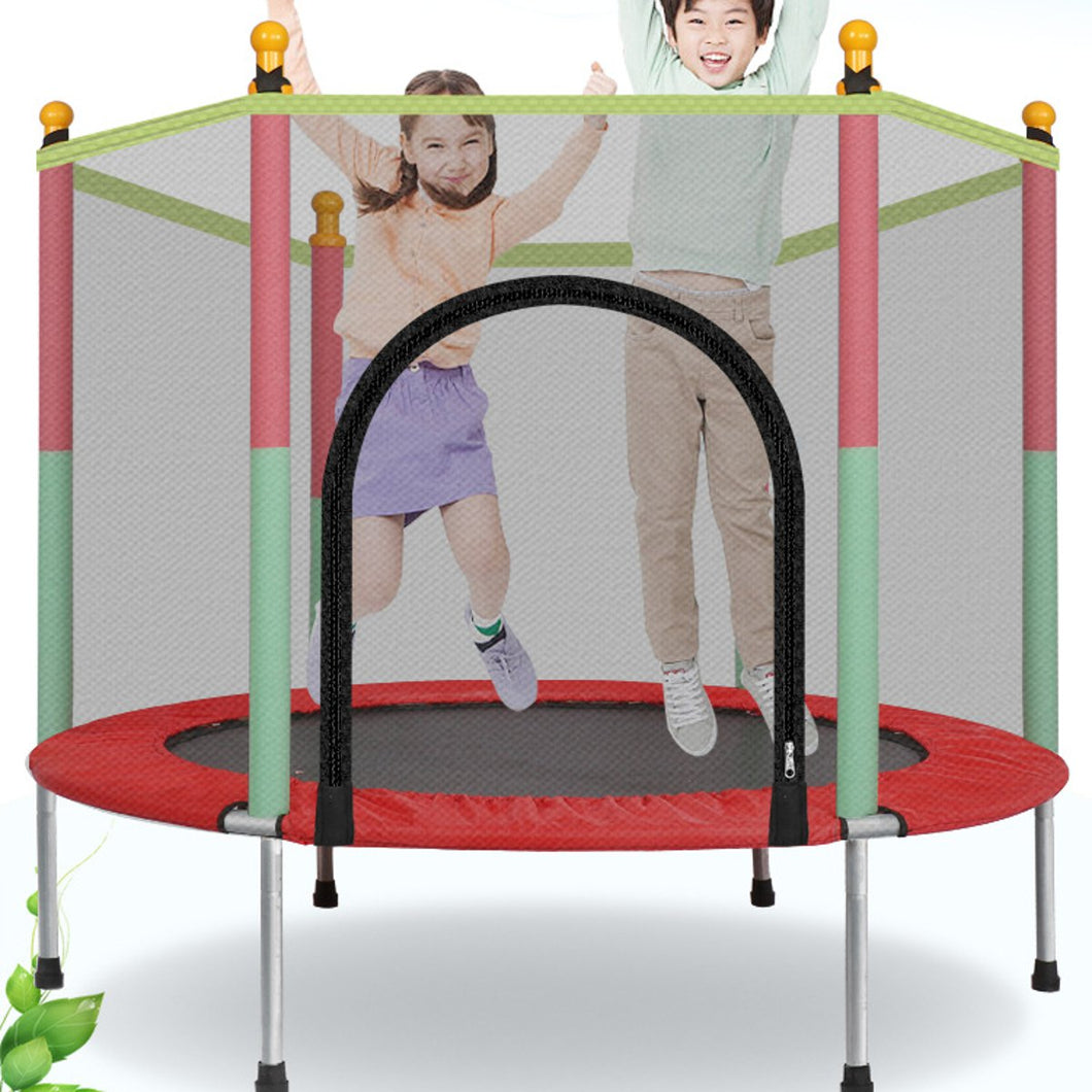 Round Indoor Trampoline with Protection Net Jumping Bed Outdoor Trampolines Exercise Bed Fitness Equipment Adult Children